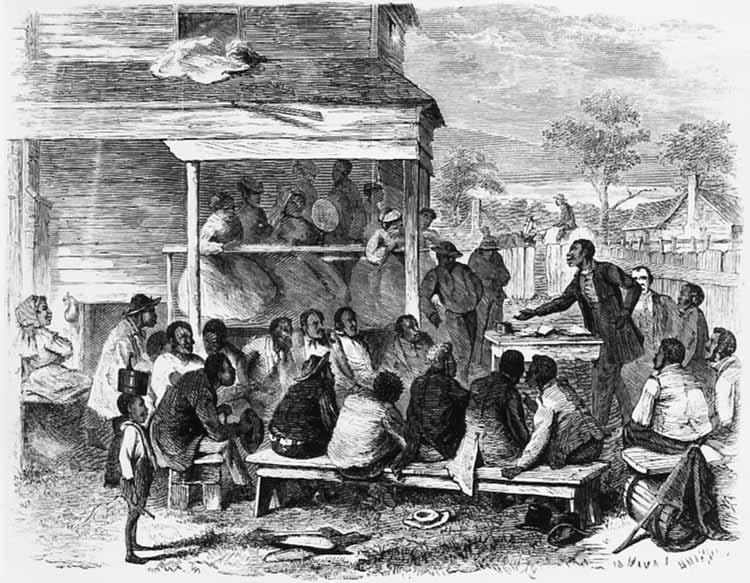 With the adoption of radical Republican policies, most black men, women and children eagerly took part in meetings, conventions, speeches, barbecues, and other gatherings. Columbia.