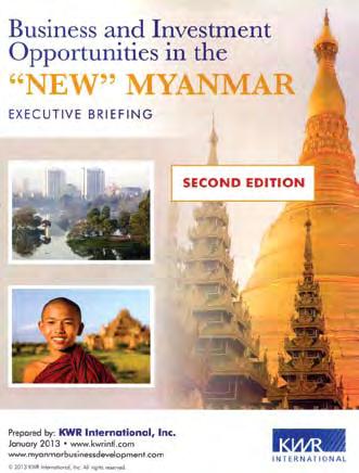 17 News the MyanMar times March 4-10, 2013 KWR releases investment guidebook update By Stuart Deed KWR International has released its updated Myanmar investment guide, which is nearly twice as long
