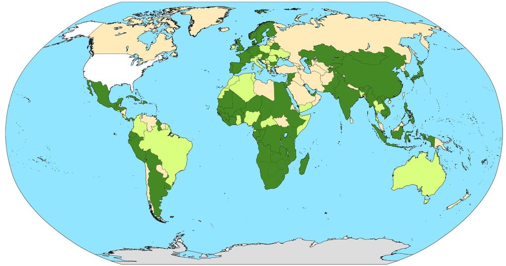 105 Ratifications/Accessions to the Nagoya Protocol 22 February 2018 Dark green: NP Parties Lime green: NP signatories White: Non-CBD Parties Beige: CBD Parties Albania, Angola, Antigua and Barbuda,