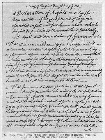 THE VIRGINIA DECLARATION OF RIGHTS The