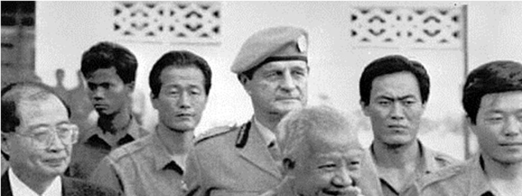 Akashi, the Head of UNTAC, King Sihanouk, General Sanderson from Australia the