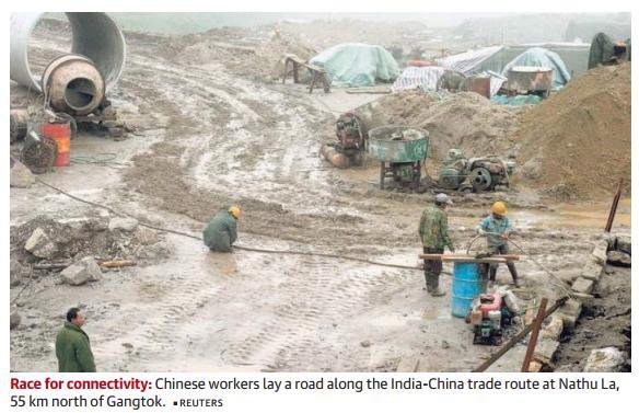 Page-- India to build more roads on China border Defence Ministry has decided to enhance infrastructure significantly along the India-China border, including near Doklam, where the two Armies were