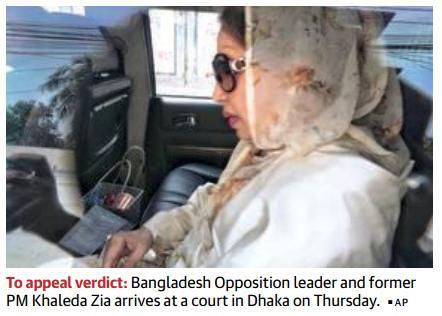 Prelims Focus Facts-News Analysis Page-1,12-Khaleda Zia sentenced to five years in jail for