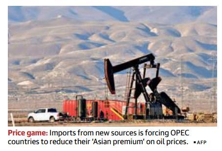 Continue Page-13- India aims to widen oil import sources Indian Oil Corporation placed India s first ever shale oil order two days ago with the U.S.
