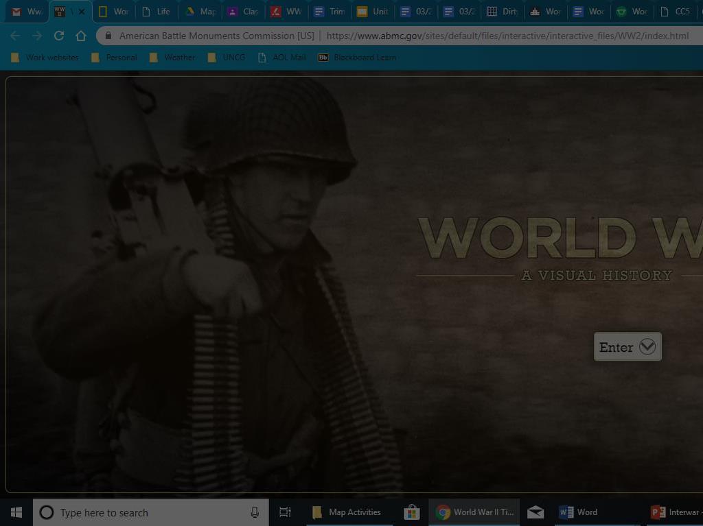 ACTIVITY 03/27/2019 Using the WW2 Interactive Timeline Website (located in your Google Classroom), start researching information listed under the 1919-1938 Pre-War