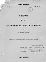 Origins of the Cold War In this atmosphere of an escalating crisis, the National Security Council issued a report called NSC-68 which outlined a shift in American foreign policy. 1.