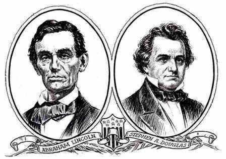 Lincoln and Douglas both ran for a Illinois Senate chair in 1858.