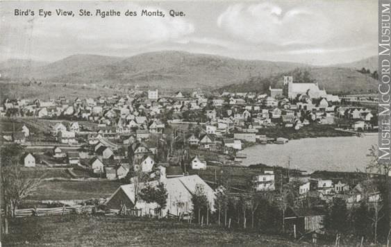 Emigration of French Canadians in the late 1800s The village of Ste-Agathe-des-Monts in 1910 Source: McCord Museum