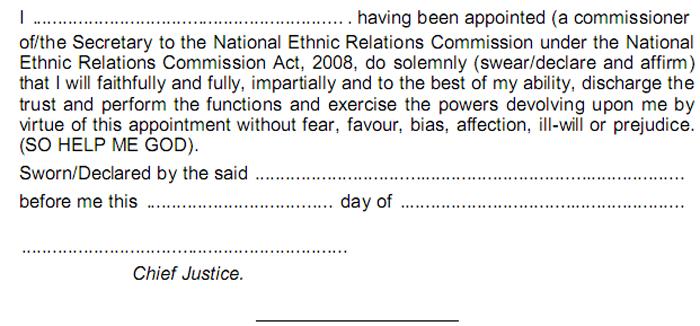 SECOND SCHEDULE [Section 21.] OATH/AFFIRMATION OF THE OFFICE OF A COMMISSIONER/SECRETARY 1. Meetings generally THIRD SCHEDULE [Section 30.
