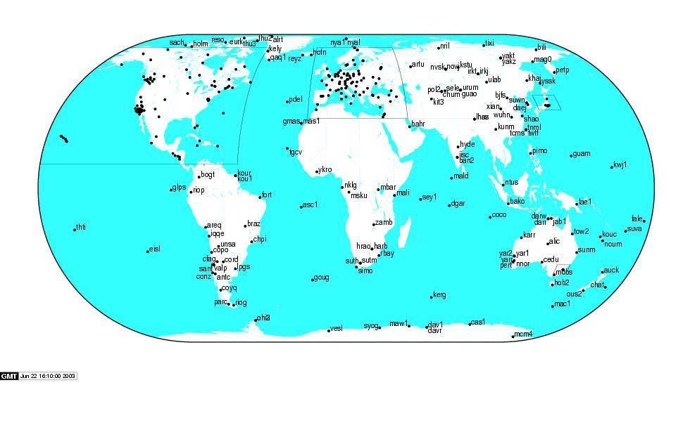 International GPS Service, IGS IGS directly manages more than about 350 permanent GPS stations,