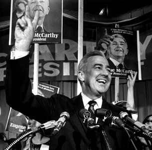 Johnson Withdraws: The Democratic Party was looking for someone to challenge Johnson in the 1968 primary and end the war Eugene McCarthy declared that he would run
