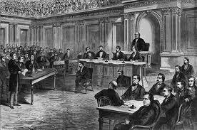 Eleven week trial IMPEACHMENT OF ANDREW JOHNSON Presided by Chief Justice of