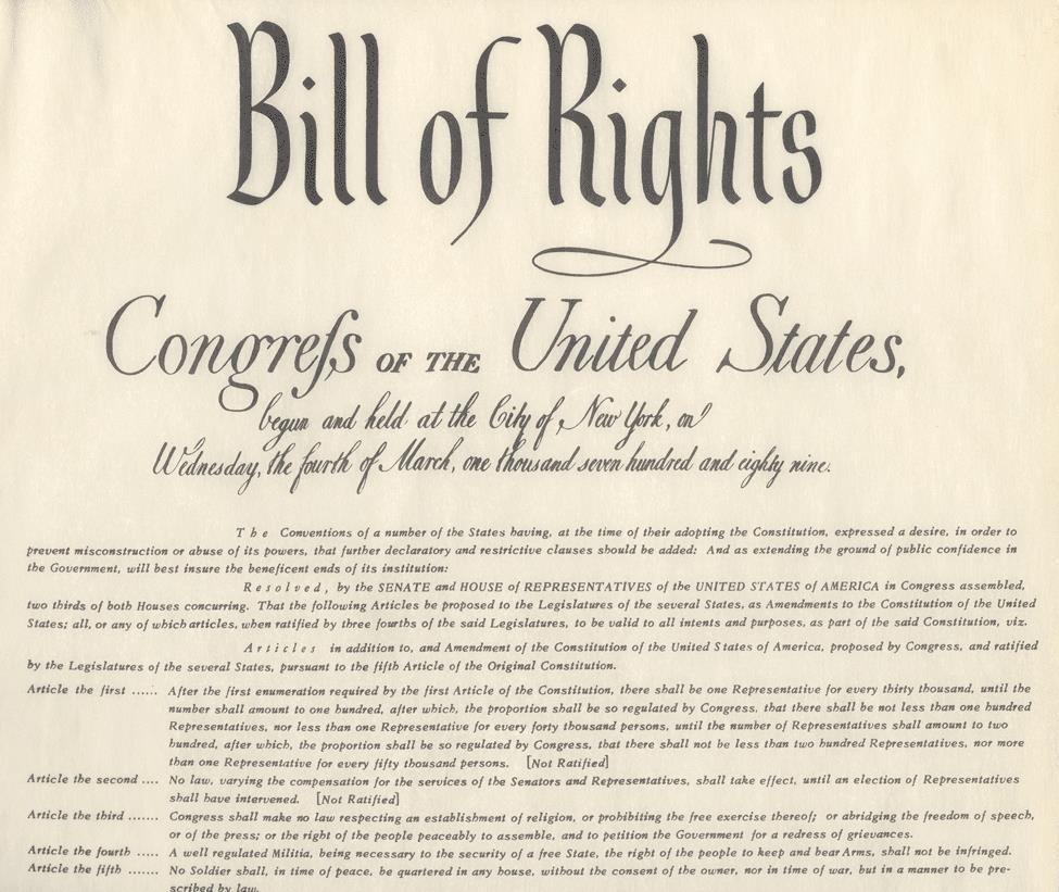 The Constitution of the United States: The Bill of Rights These amendments