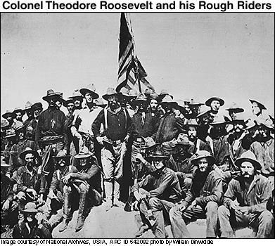 Assistant Secretary of the Navy Theodore Roosevelt, and others, volunteered to fight in Cuba. The U.S. declared war on Spain early in 1898. For the first time, America fought a war on foreign soil.