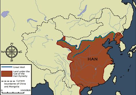 Following the Qin was the Han Dynasty (206 B.C.E.