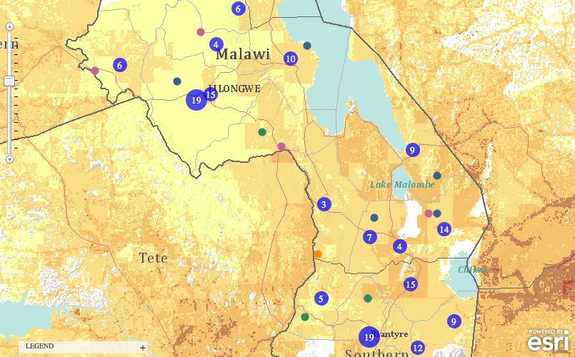 User Guide to the CCAPS Mapping Tool 3 To assess the interaction of climate vulnerability and international aid, users can locate aid projects funded by over 30 donors tracked in Malawi s Aid