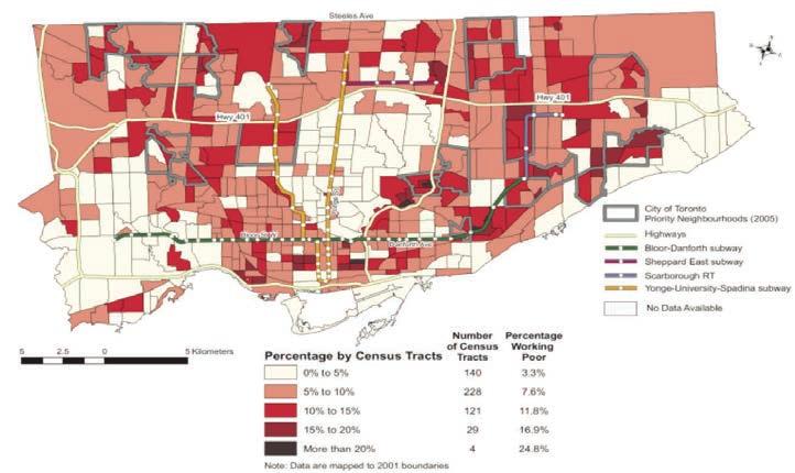4. TORONTO S WORKING POOR The number of Toronto s working poor has increased significantly.