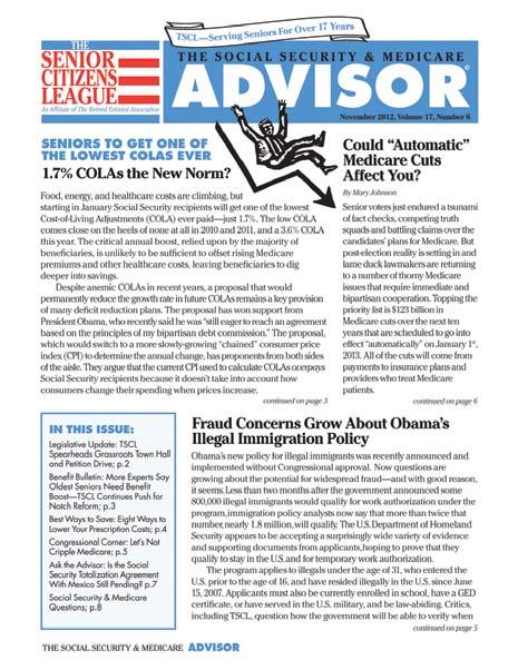 Philadelphia Inquirer, and Charlotte Observer. The Advisor goes beyond the headlines, to explain in simple terms how the actions of policy makers and our government impact seniors benefits.