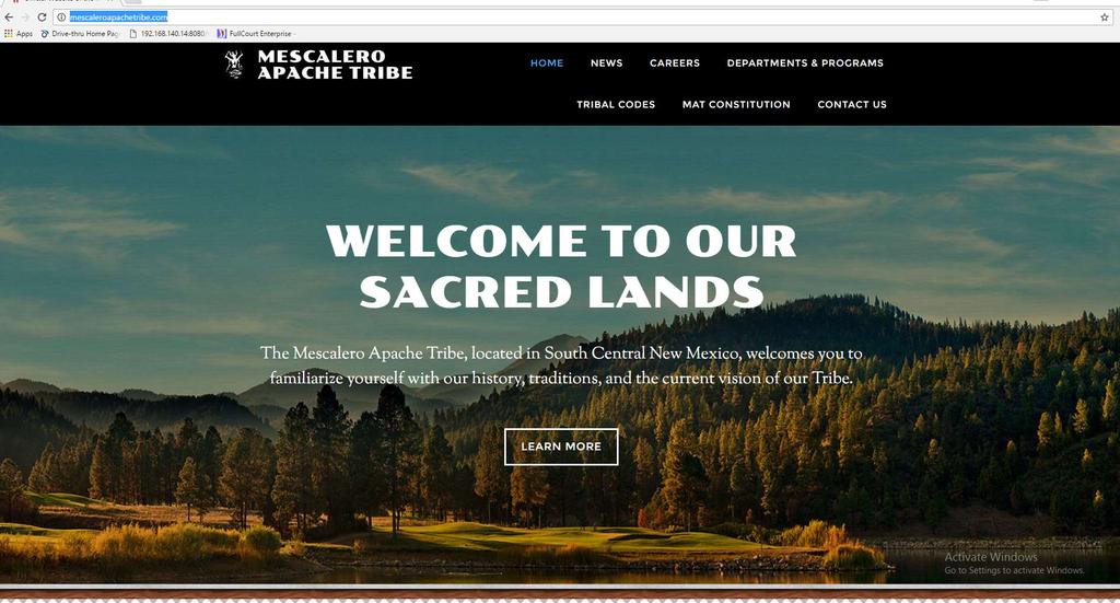 HOW TO FIND FORMS ON THE MESCALERO APACHE TRIBE WEBSITE The Mescalero Tribal Court publishes forms and
