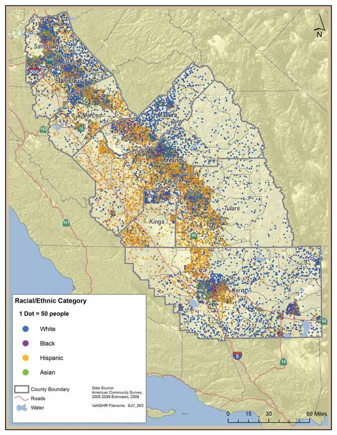 Map 2: Racial and Ethnic Distribution, San Joaquin Valley, 2005-2009 PLACE MATTERS