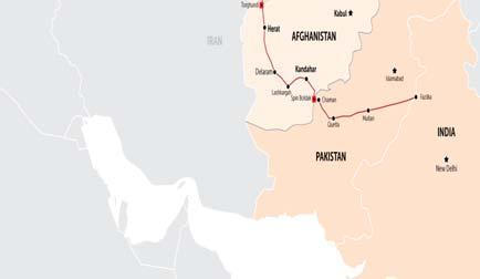 pipeline from Turkmenistan (144 km) to Pakistan (800 km) and India (90 km) through Afghanistan (735 km).