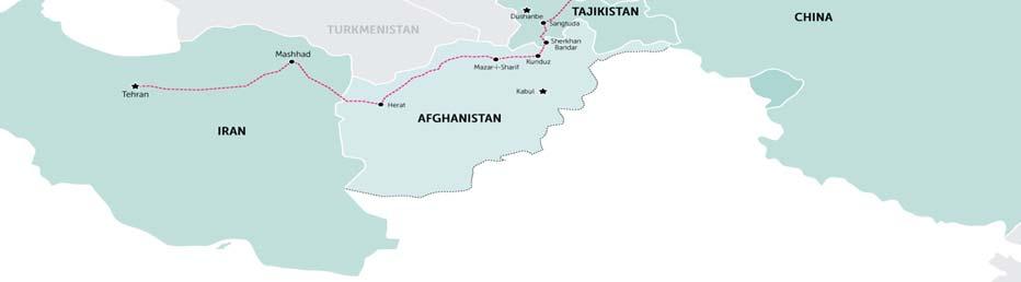 - The technical studies for the rest of Afghan segment is completed. - Efforts are underway to secure fund for Mazar-e Sharif Herat segment.