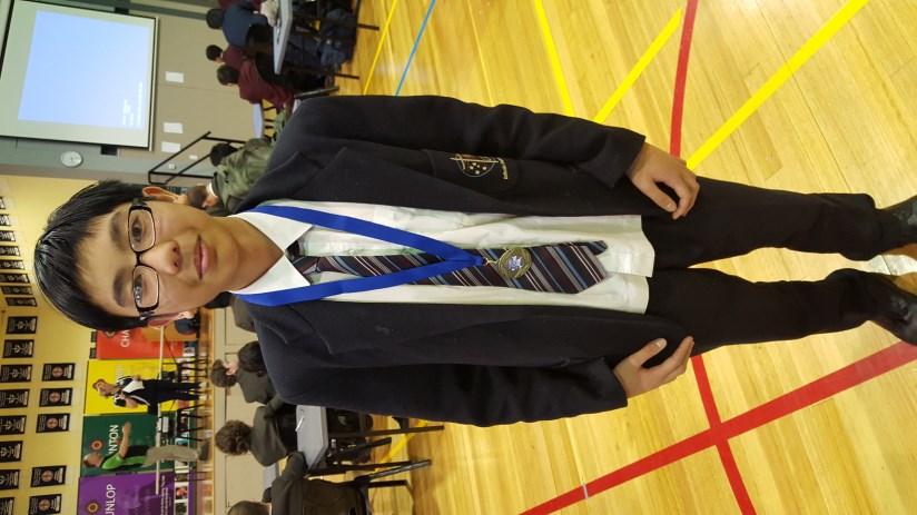 Congratulations to Minh Vo of 9 Deakin for winning the intermediate division.