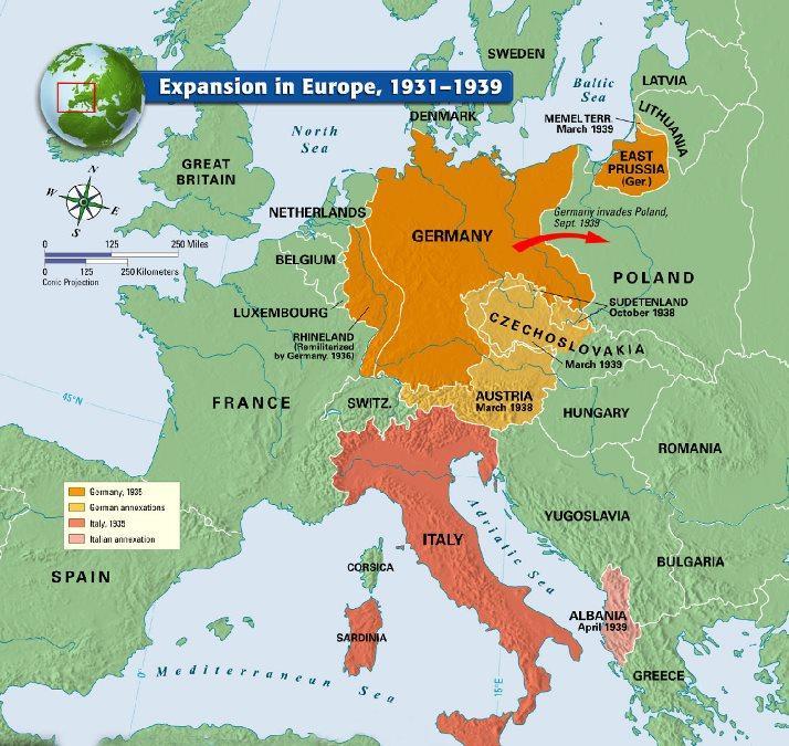 Appeasement Once Hitler came to power, he aimed to build the German living space, or lebensraum by taking over lands, eliminating people he thought were of a lesser race, and moving Germans in.