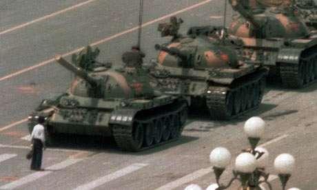 Tiananmen Square 1980s = a democracy movement led by university