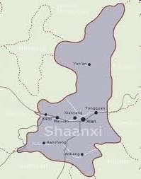 Locations of sample schools in Shaanxi