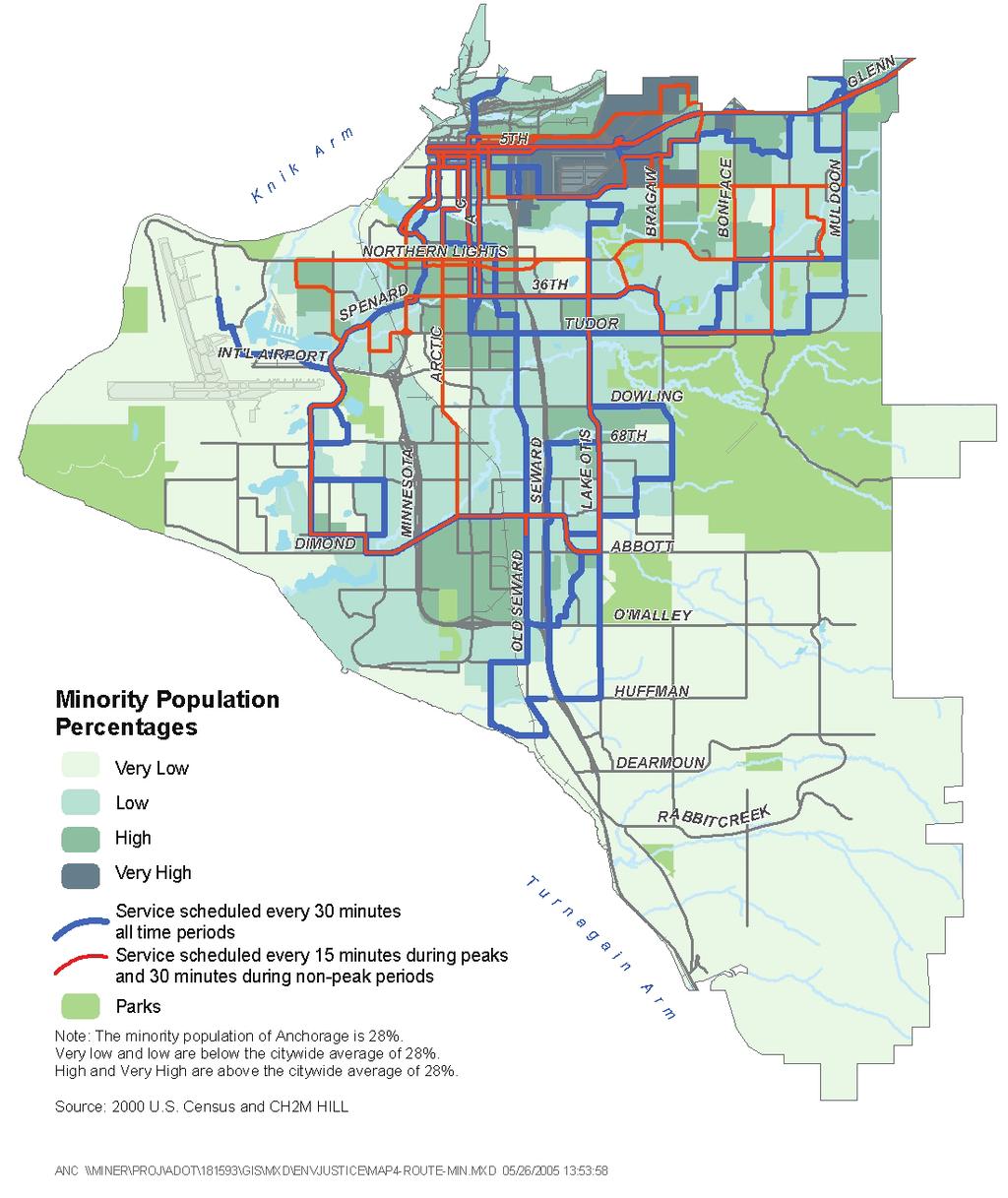 Recommended Bus System Routes and Concentrations of