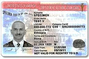 Authorization Card (EAD, Form