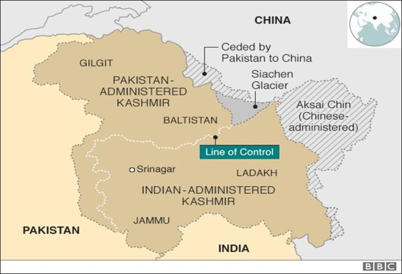 Pakistan controls 35% of the Kashmirregion which are Gilgit Baltistan and Azad Kashmir and they also divided the Kashmir into 10 districts.