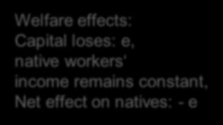 income remains constant, Net effect on natives: - e w 0 a