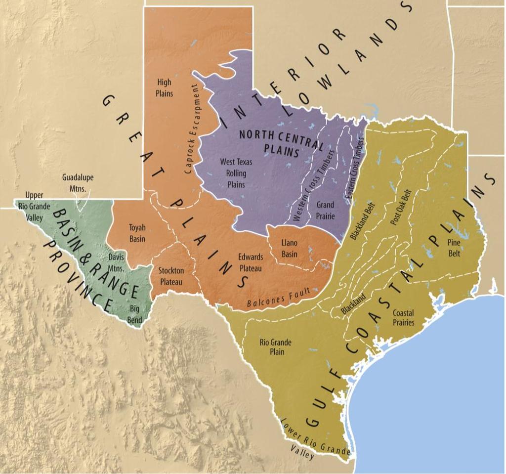 Texas Regions Identified
