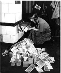 Post-WW1 Germany Germany s economy was in critical shape after the war, severe depression, hyperinflation and high