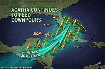 Agatha, the first named storm of this year's Pacific hurricane season, lashed Guatemala, Honduras and El