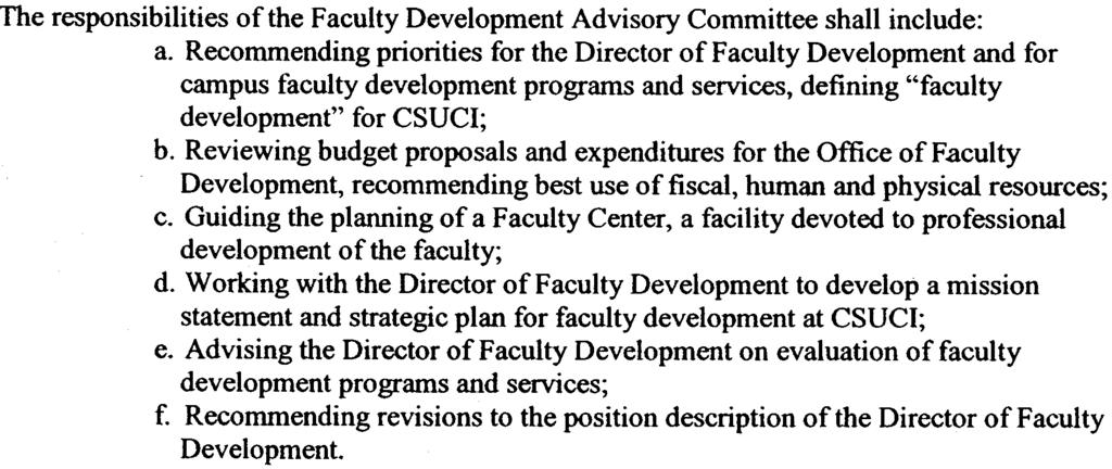 faculty. The Technology Advisory Committee shall consist of five faculty members elected from the faculty at large.