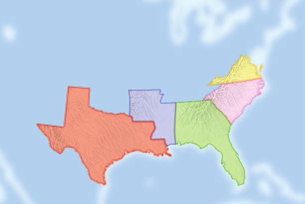 Military Reconstruction Districts, 1867 40 N 0 Military district boundary Union general in command MEXICO 250 miles 0 250 kilometers Lambert Equal-Area projection TEXAS 4th District Edward Ord 5 5th