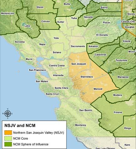 The North San Joaquin Valley is a core