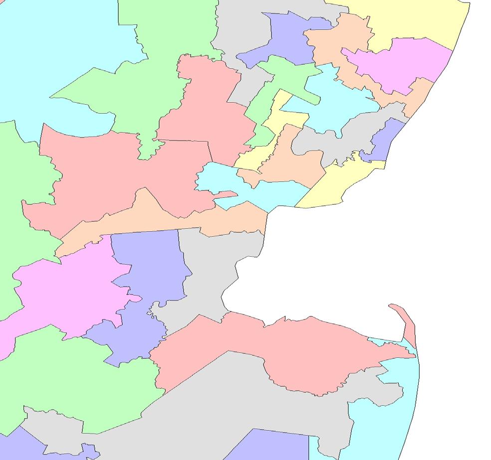 New Jersey The New Jersey State Legislature is redistricted by an apportionment commission as laid out in Article IV Section 3 of the state constitution.