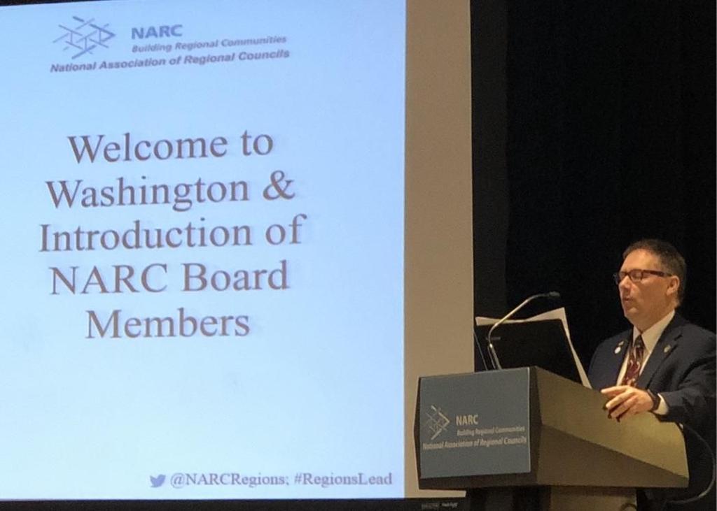 National Association of Regional Councils February 27, 2019 NATIONAL CONFERENCE OF REGIONS: IN PHOTOS From February 10 to February 11, 2019, the National Association of Regional Councils (NARC)