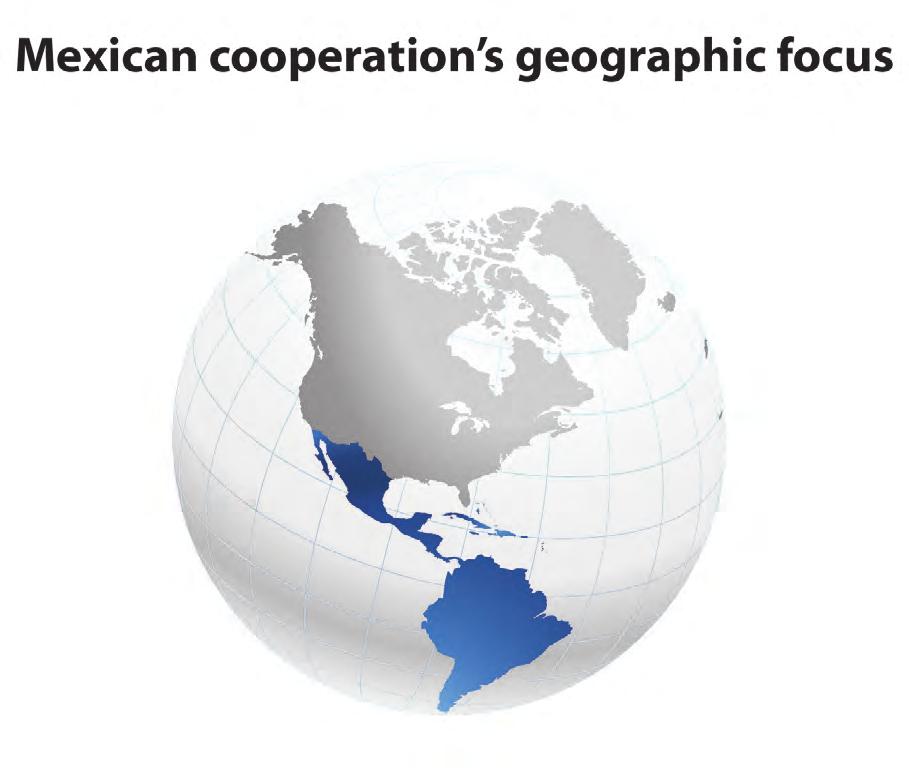GEOGRAPHIC FOCUS OF COOPERATION PROVIDED BY MEXICO According to the information compiled for this Catalogue, Mexico has provided cooperation in every continent, through bilateral, regional and
