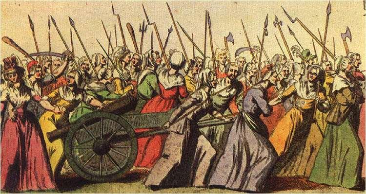 October 1789 Angry crowd, mostly women march to Versailles,