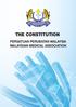 THE CONSTITUTION PERSATUAN PERUBATAN MALAYSIA MALAYSIAN MEDICAL ASSOCIATION