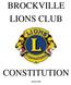 BROCKVILLE LIONS CLUB CONSTITUTION
