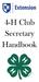 4-H Club Secretary Handbook