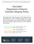 Annotated Department of Interior Scientific Integrity Policy