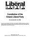 Constitution of the Ontario Liberal Party