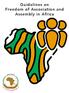 Guidelines on Freedom of Association and Assembly in Africa